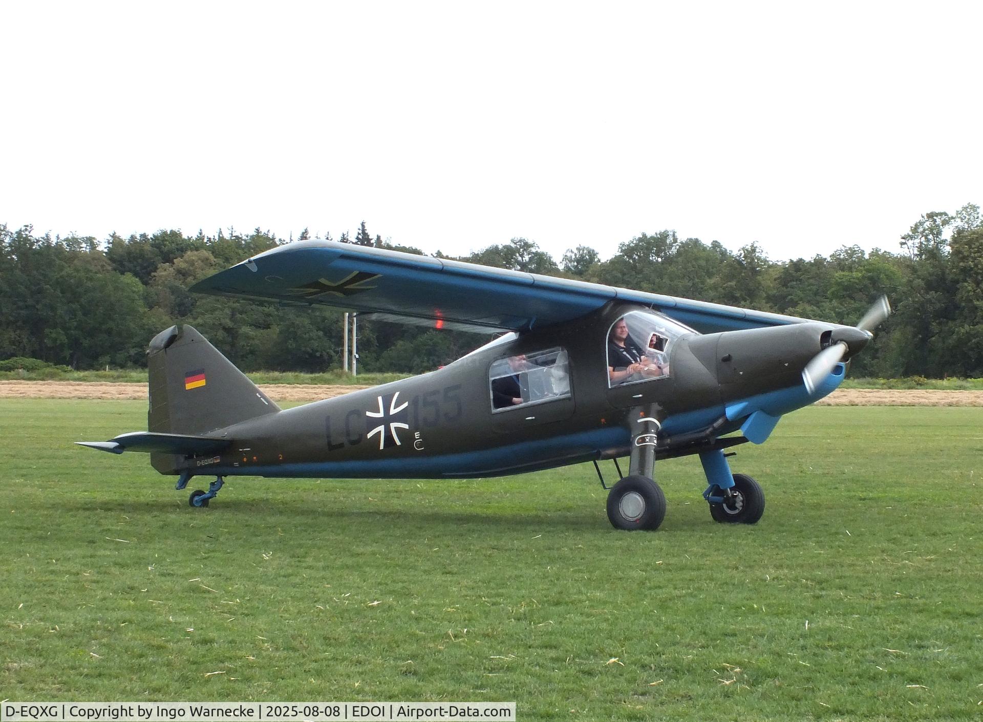D-EQXG, 1959 Dornier Do-27A-3 C/N 429, Dornier Do 27A-3 at Bienenfarm airfield during the 2025 Quax Bücker-Treffen (Bücker-Meeting) and Vintage Aerobatic World Championships