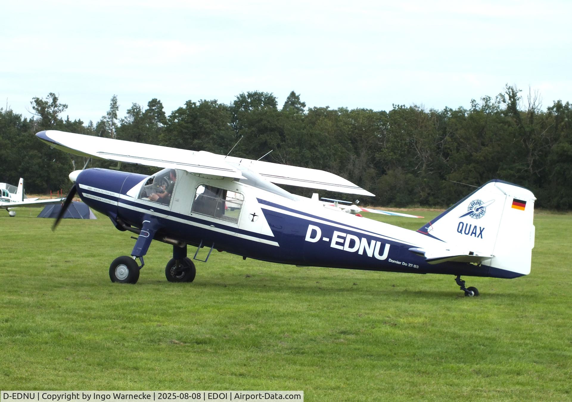 D-EDNU, 1980 Dornier Do-27B-3 C/N 401, Dornier Do 27B-3 at Bienenfarm airfield during the 2025 Quax Bücker-Treffen (Bücker-Meeting) and Vintage Aerobatic World Championships