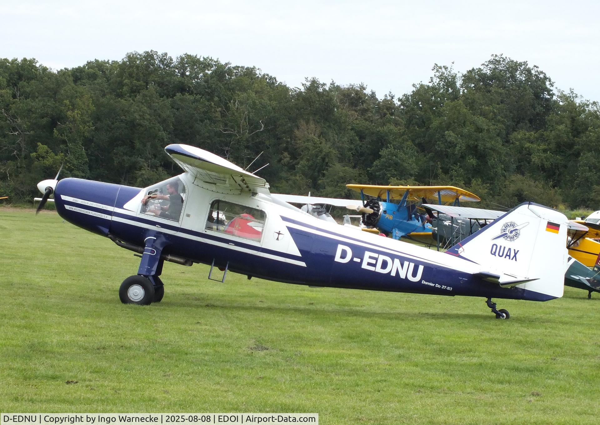 D-EDNU, 1980 Dornier Do-27B-3 C/N 401, Dornier Do 27B-3 at Bienenfarm airfield during the 2025 Quax Bücker-Treffen (Bücker-Meeting) and Vintage Aerobatic World Championships