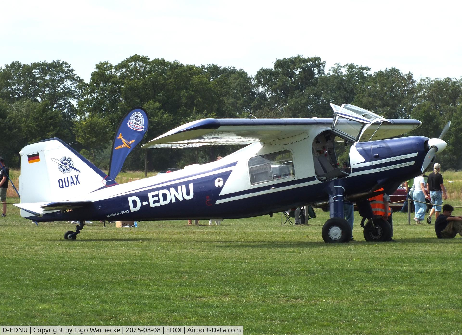 D-EDNU, 1980 Dornier Do-27B-3 C/N 401, Dornier Do 27B-3 at Bienenfarm airfield during the 2025 Quax Bücker-Treffen (Bücker-Meeting) and Vintage Aerobatic World Championships
