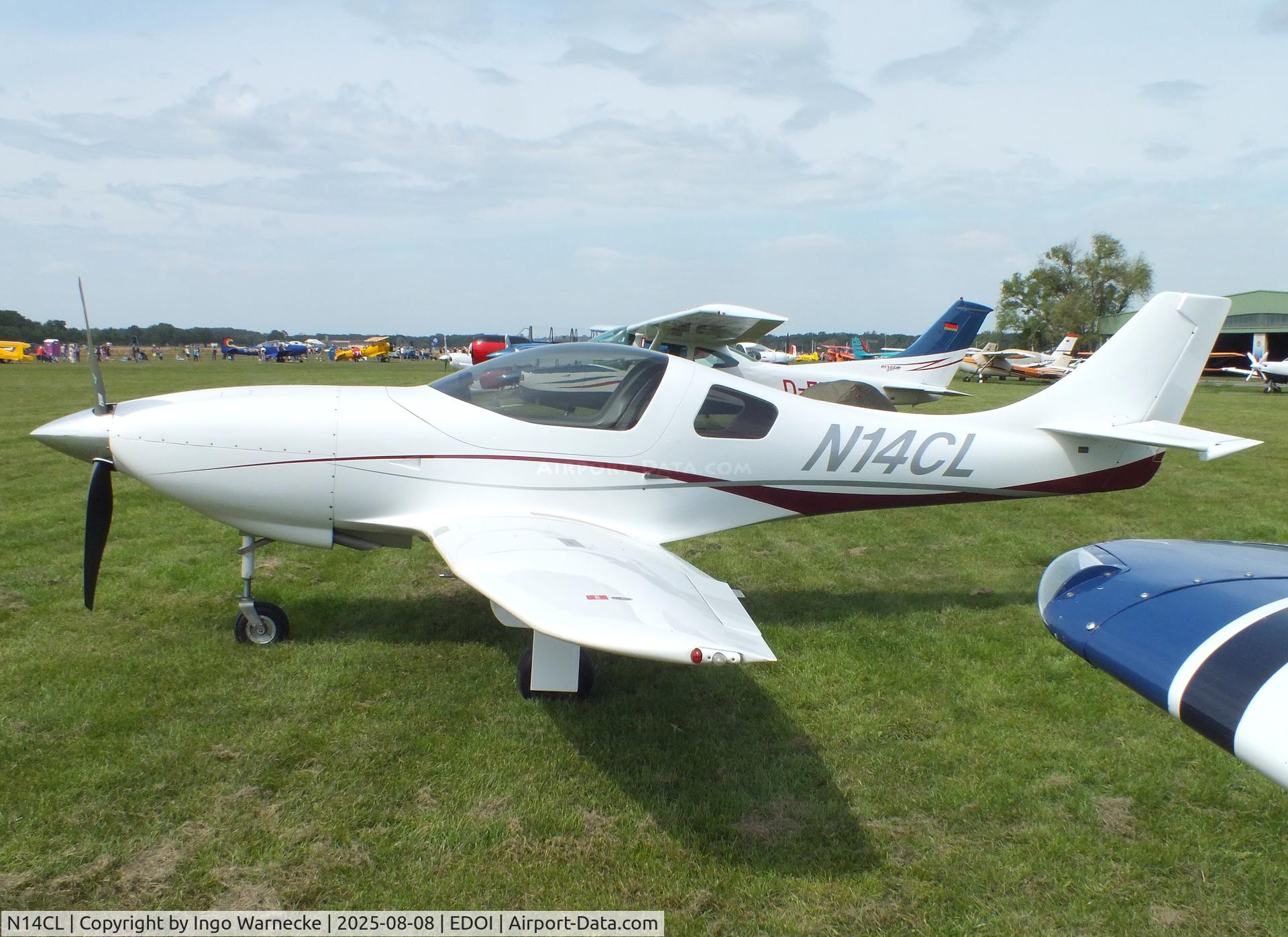 N14CL, 2003 Lancair Legacy C/N L2K-203, Lancair Legacy at Bienenfarm airfield during the 2025 Quax Bücker-Treffen (Bücker-Meeting) and Vintage Aerobatic World Championships