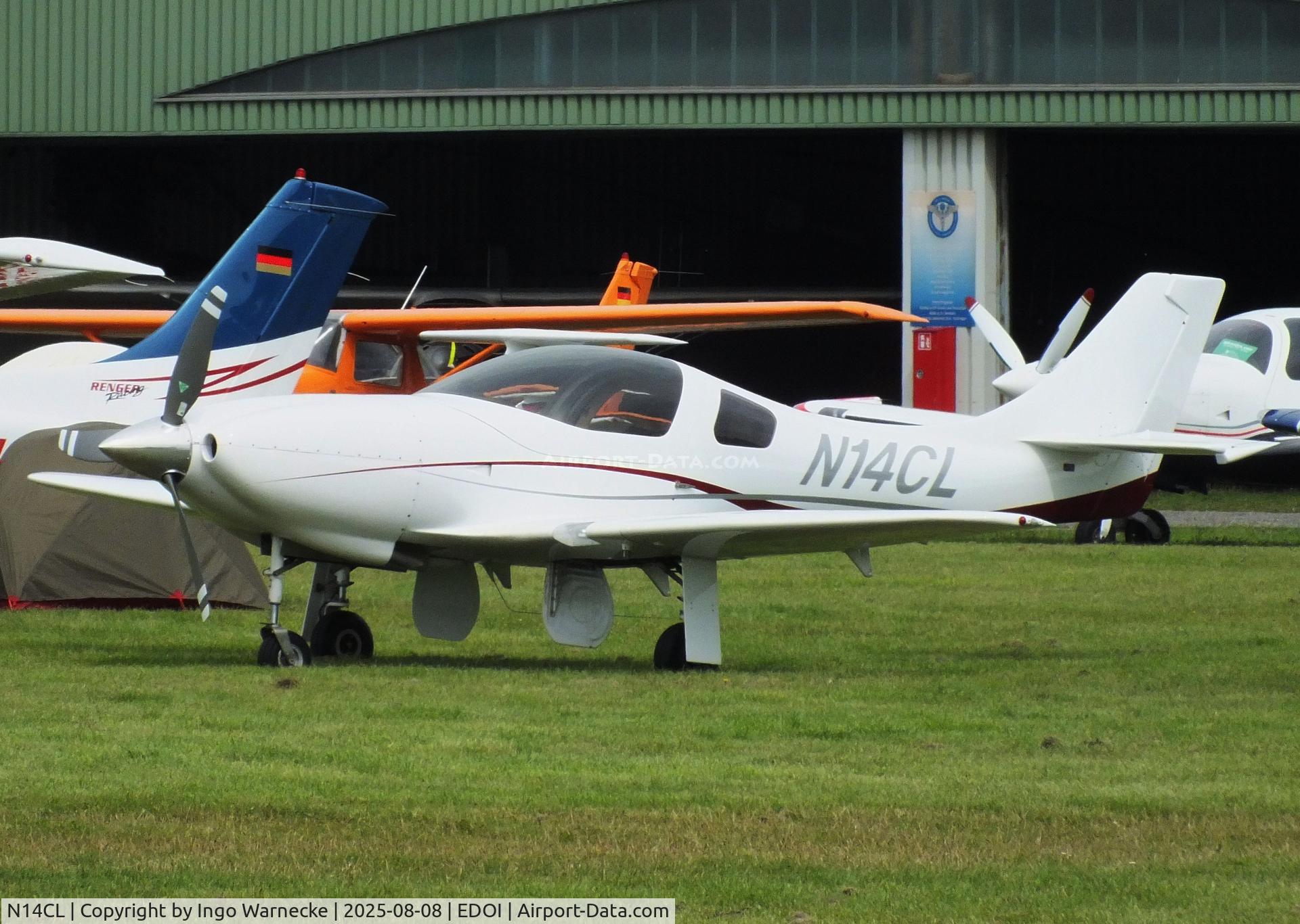 N14CL, 2003 Lancair Legacy C/N L2K-203, Lancair Legacy at Bienenfarm airfield during the 2025 Quax Bücker-Treffen (Bücker-Meeting) and Vintage Aerobatic World Championships