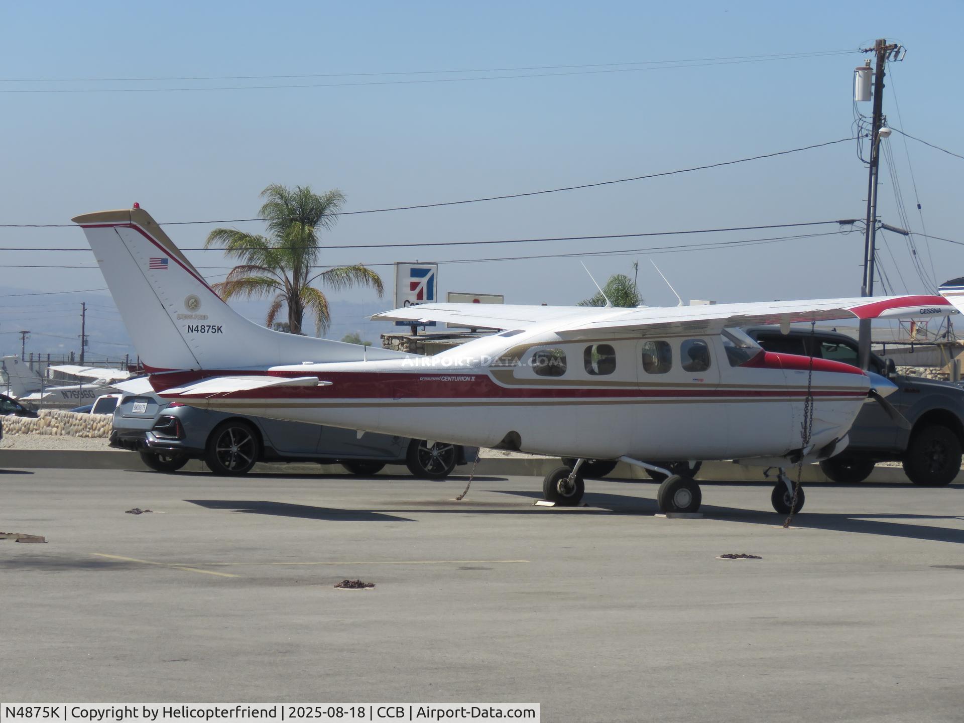 N4875K, 1979 Cessna P210N Pressurised Centurion C/N P21000353, Parked in transit parking