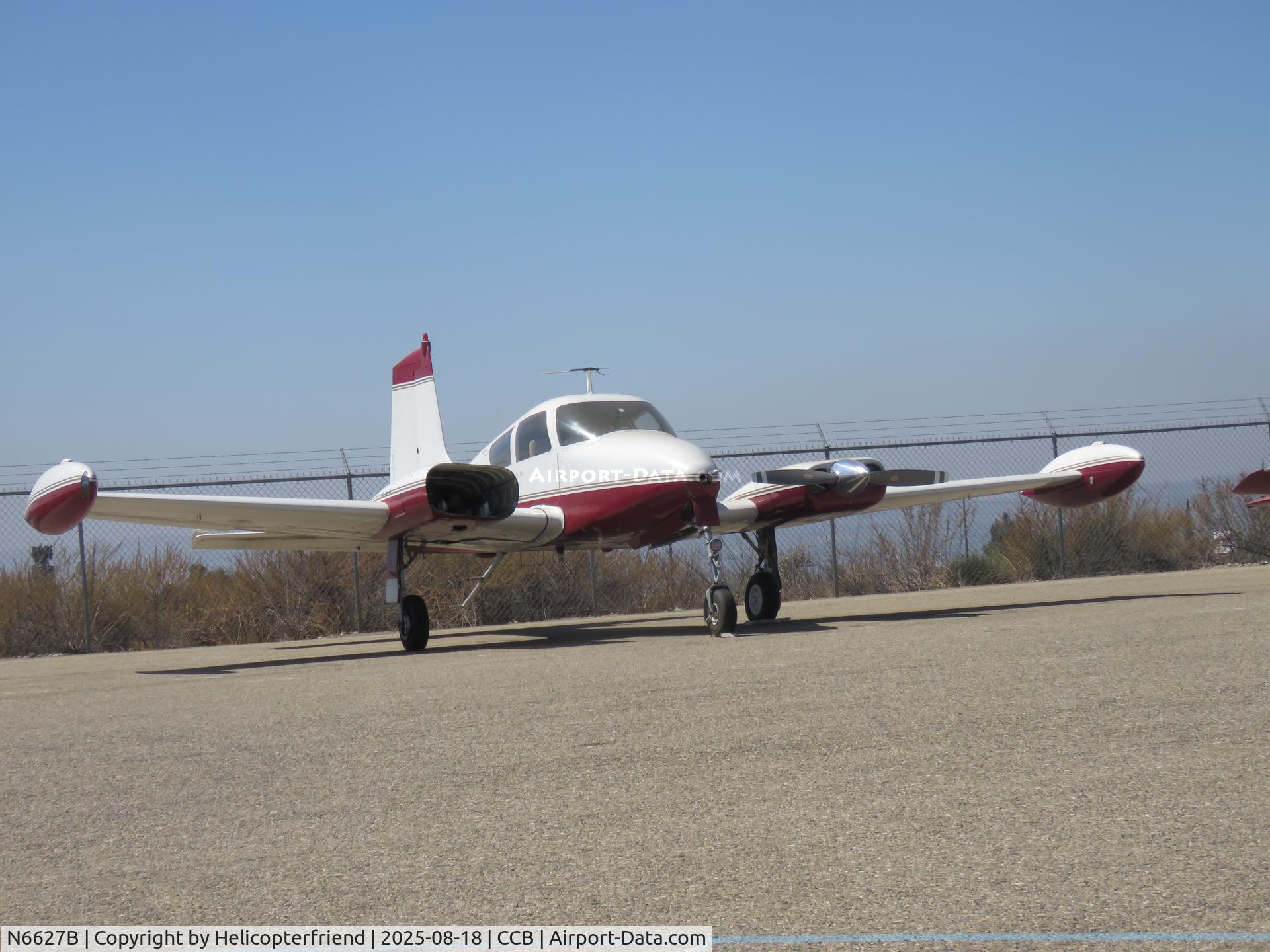 N6627B, 1958 Cessna 310B C/N 35727, Parked at Southern fence