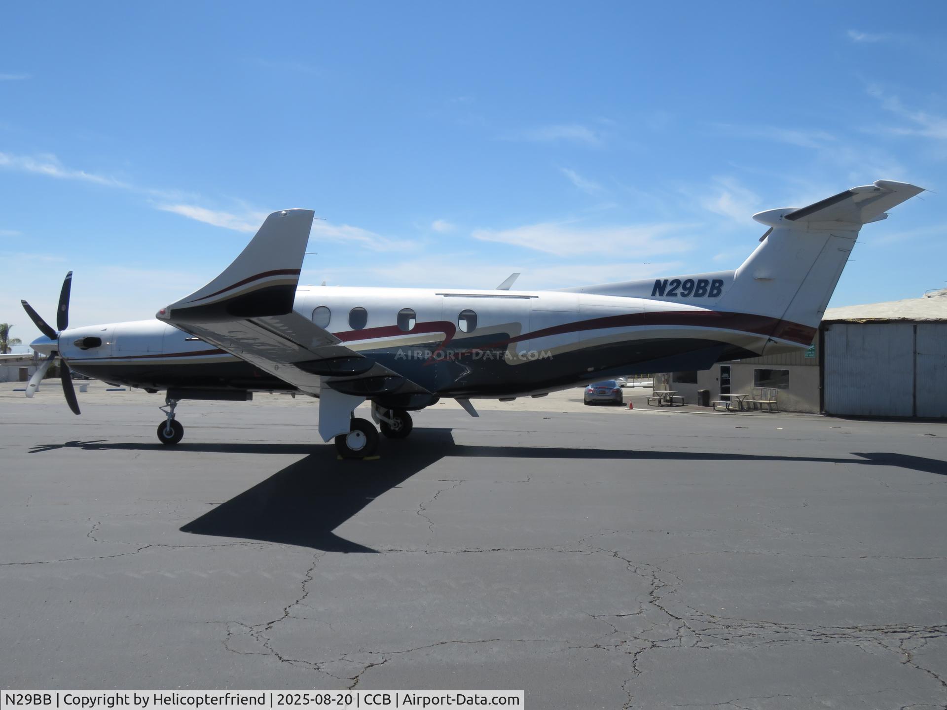 N29BB, 1996 Pilatus PC-12/45 C/N 165, Parked near tower
