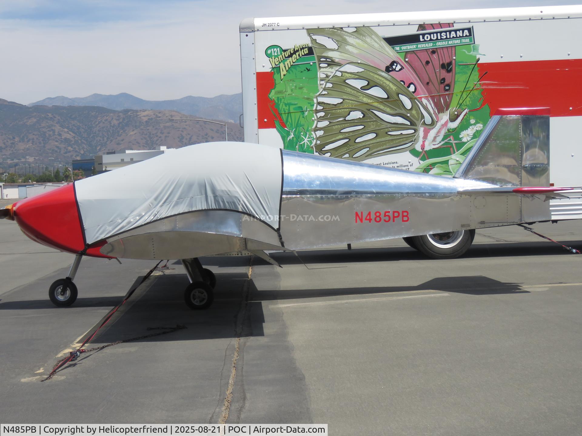 N485PB, 2012 Sonex Aircraft Sonex C/N 1010, Parked and covered in transit parking next to a U-Haul truck