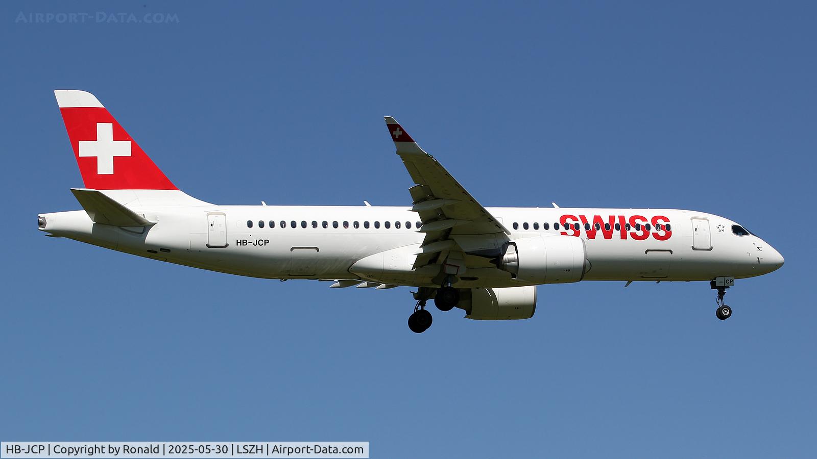 HB-JCP, 2018 Airbus A220-300 C/N 55036, at zrh