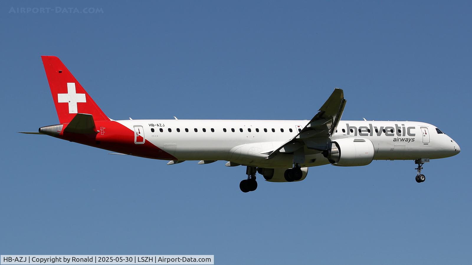 HB-AZJ, 2021 Embraer E195-E2 (ERJ-190-400 STD) C/N 19020057, at zrh
