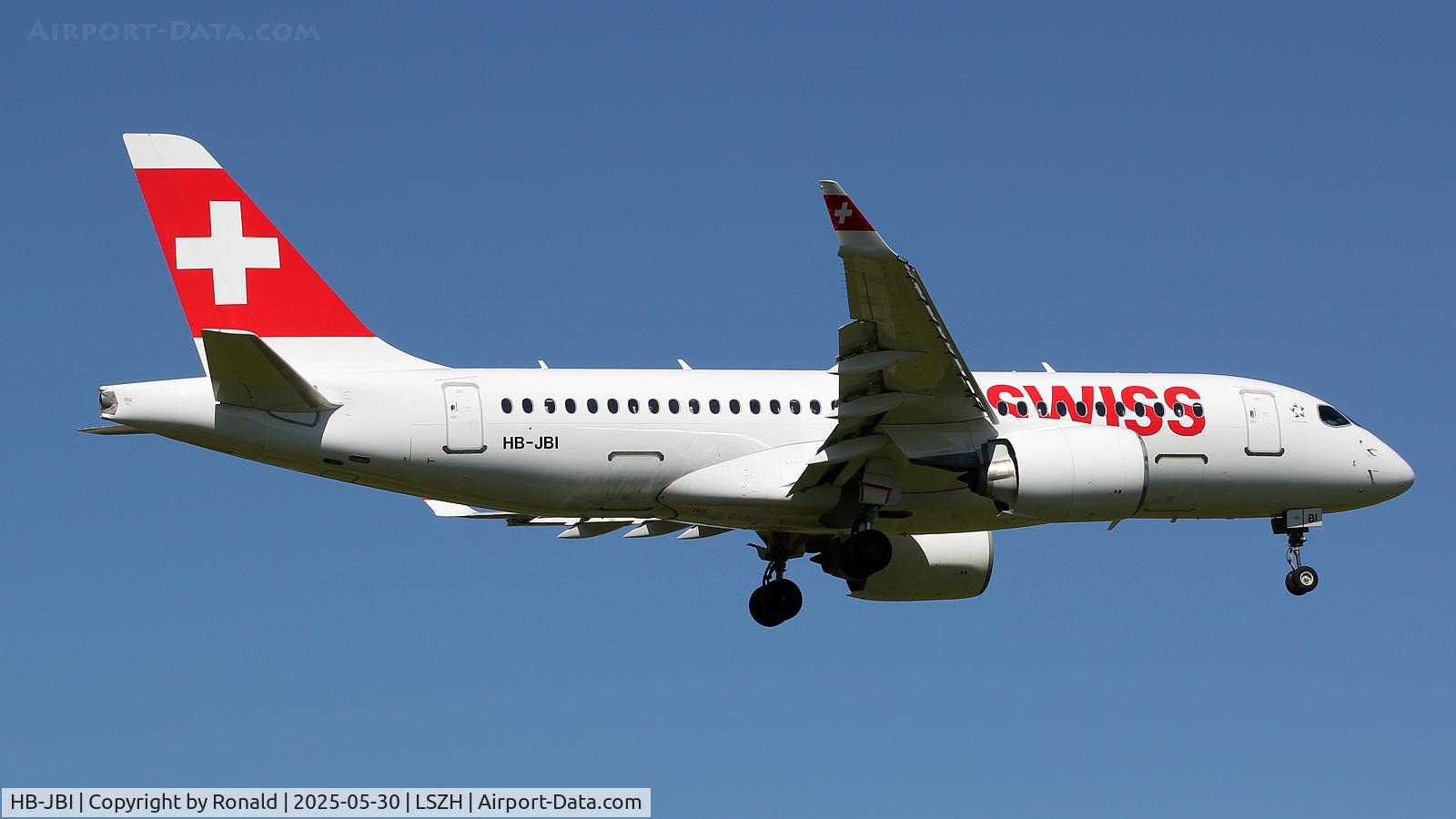 HB-JBI, 2019 Airbus A220-100 C/N 50018, at zrh