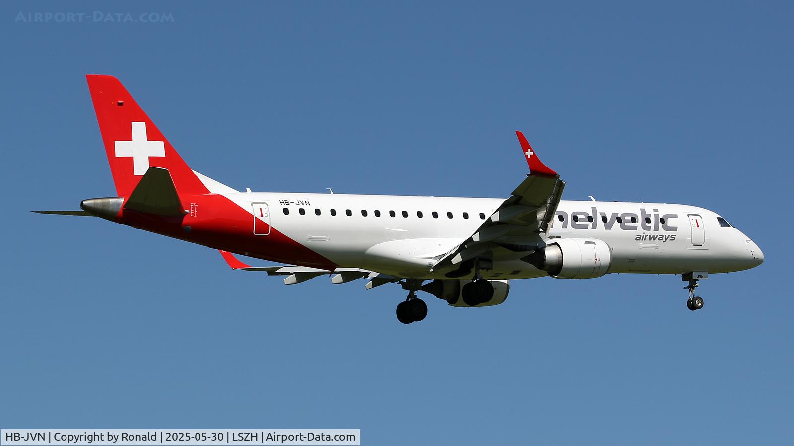 HB-JVN, 2009 Embraer 190LR (ERJ-190-100LR) C/N 19000285, at zrh