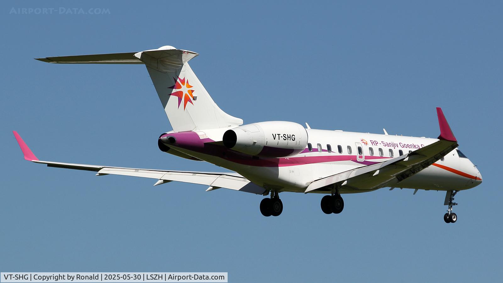 VT-SHG, 2013 Bombardier BD-700-1A10 Global 5000 C/N 9542, at zrh