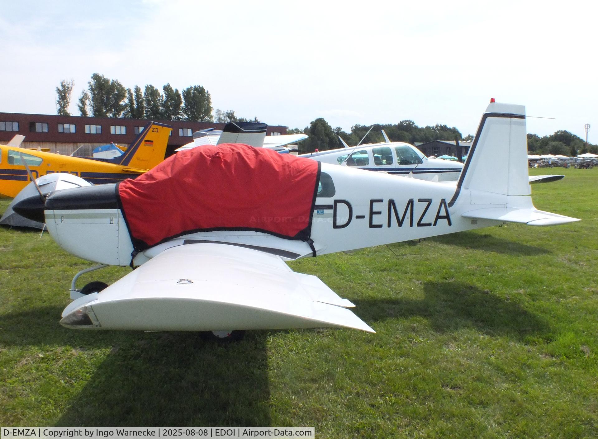 D-EMZA, 1972 American Aviation AA-1A Trainer C/N AA1A-0353, American Aviation AA-1A Trainer at Bienenfarm airfield during the 2025 Quax Bücker-Treffen (Bücker-Meeting) and Vintage Aerobatic World Championships