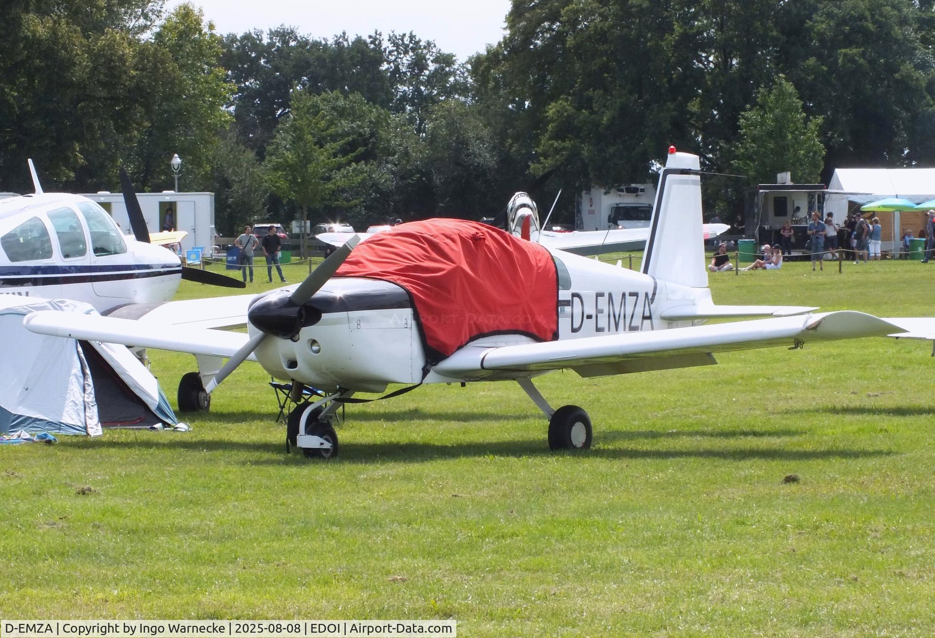 D-EMZA, 1972 American Aviation AA-1A Trainer C/N AA1A-0353, American Aviation AA-1A Trainer at Bienenfarm airfield during the 2025 Quax Bücker-Treffen (Bücker-Meeting) and Vintage Aerobatic World Championships