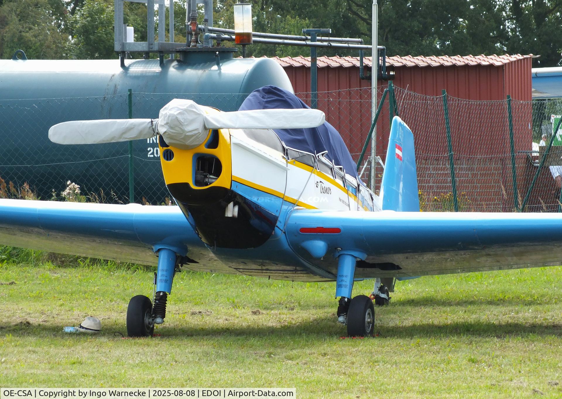 OE-CSA, 1973 Zlin Z-526F Trener C/N 1242, Zlin Z-526F Trener at Bienenfarm airfield during the 2025 Quax Bücker-Treffen (Bücker-Meeting) and Vintage Aerobatic World Championships