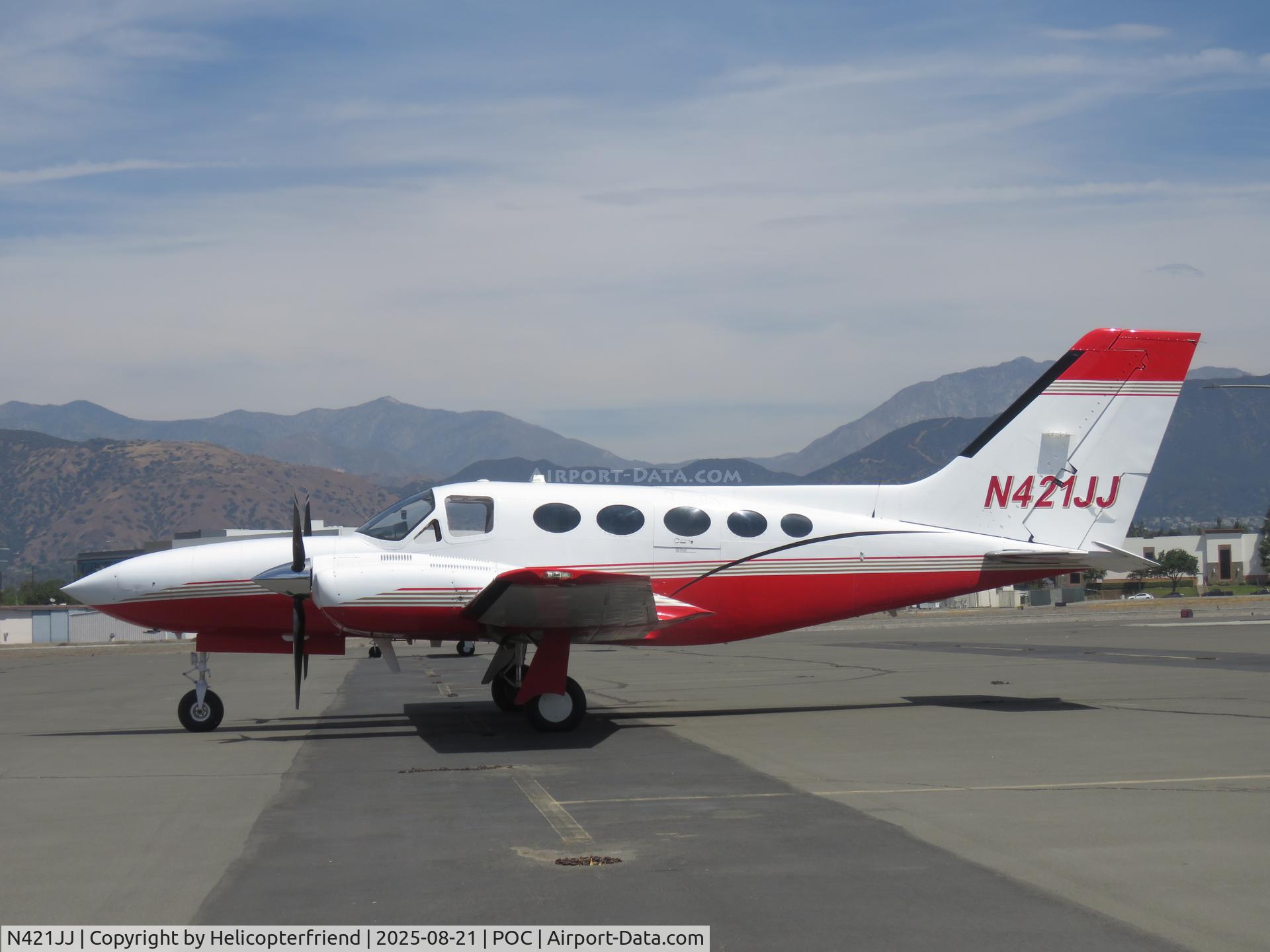 N421JJ, 1977 Cessna 421C Golden Eagle C/N 421C0294, Parked in transit parking