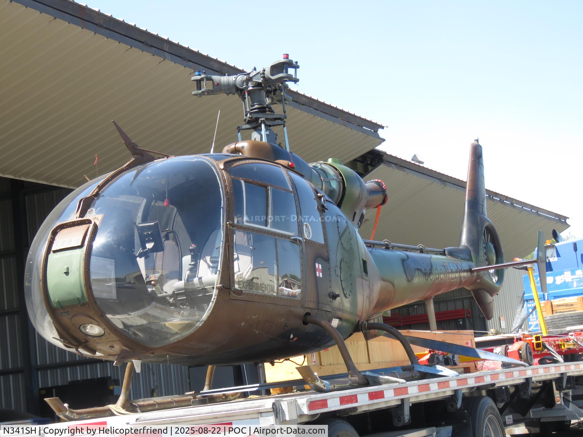 N341SH, 1977 Sud Aviation (Aérospatiale) SA-341F2 Gazelle C/N 1594, Being readied for transport