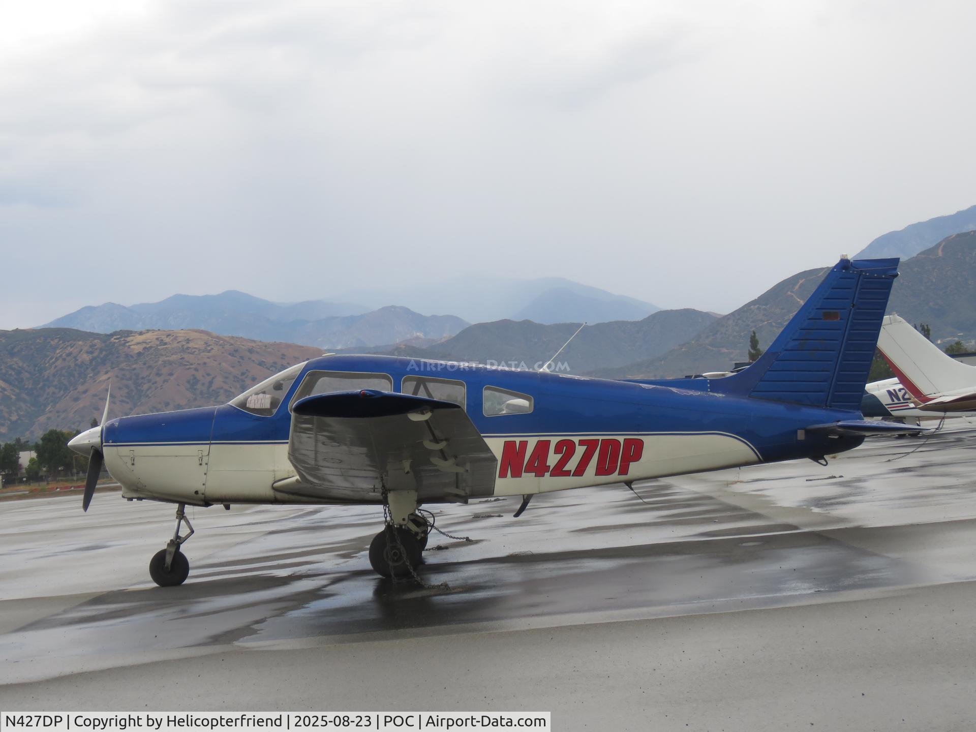 N427DP, 1975 Piper PA-28-151 Cherokee Warrior C/N 28-7515357, Parked in east transit parking area