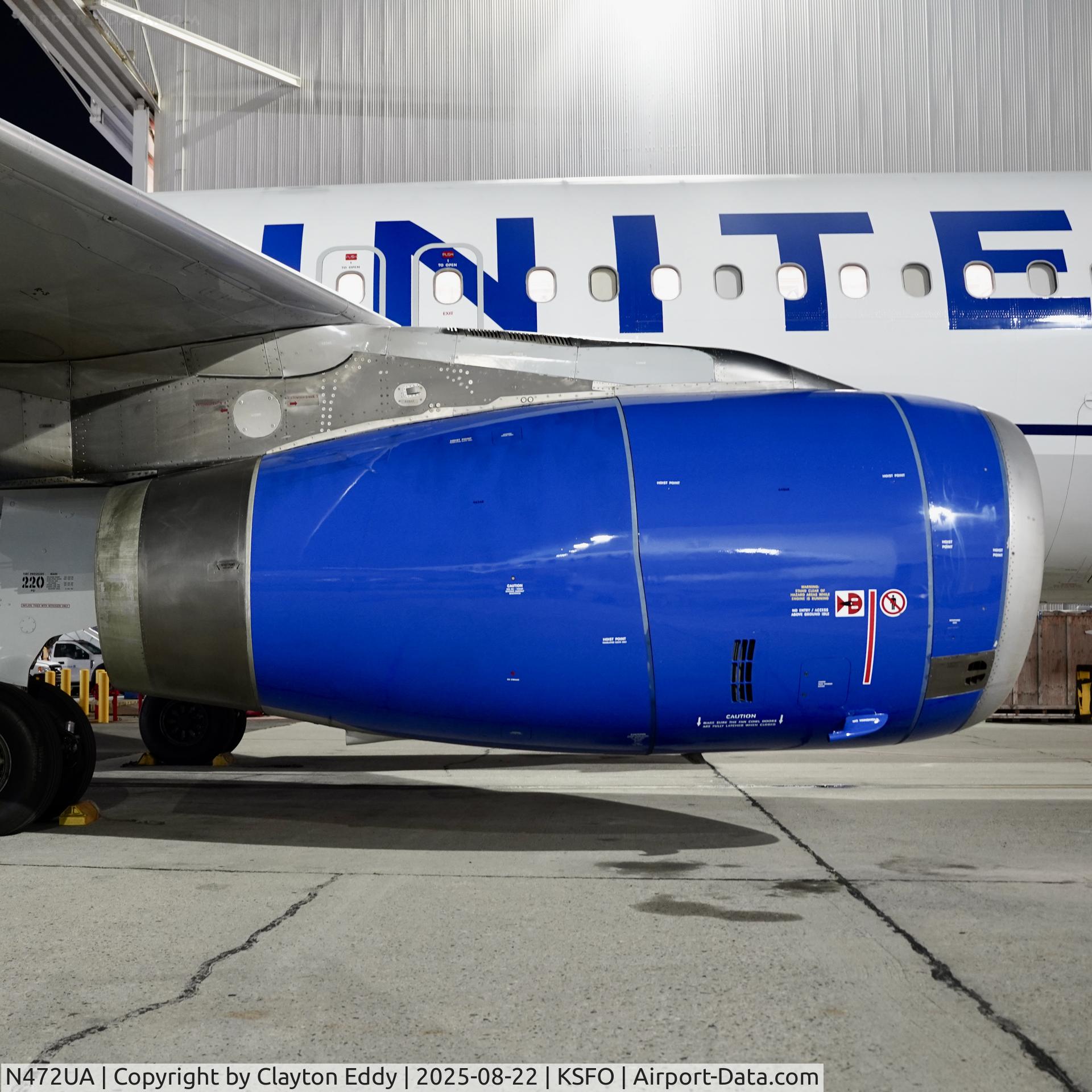 N472UA, 2001 Airbus A320-232 C/N 1435, V2500 SFO 2025