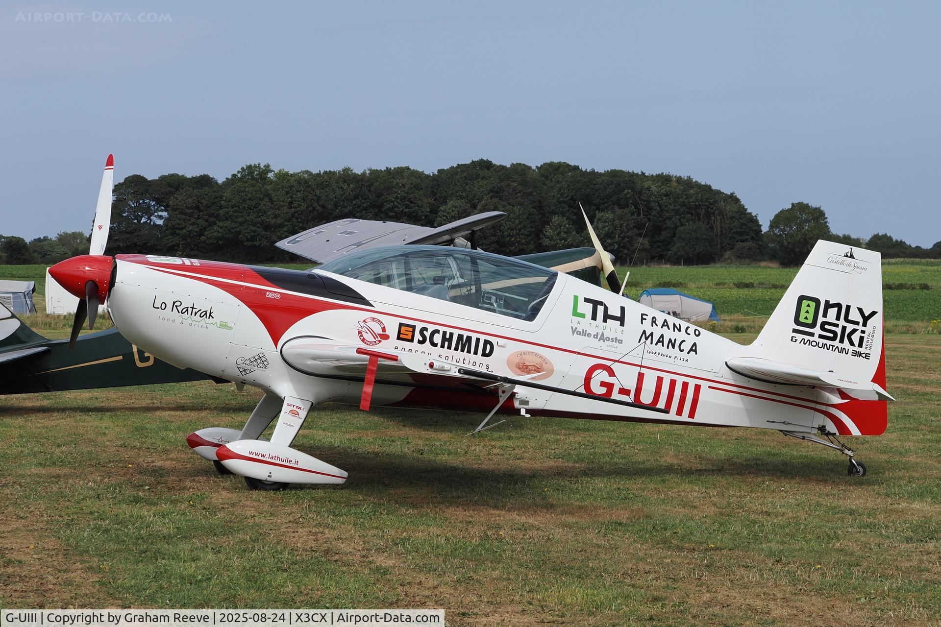 G-UIII, 2009 Extra EA-300/200 C/N 1042, Just landed at Northrepps.