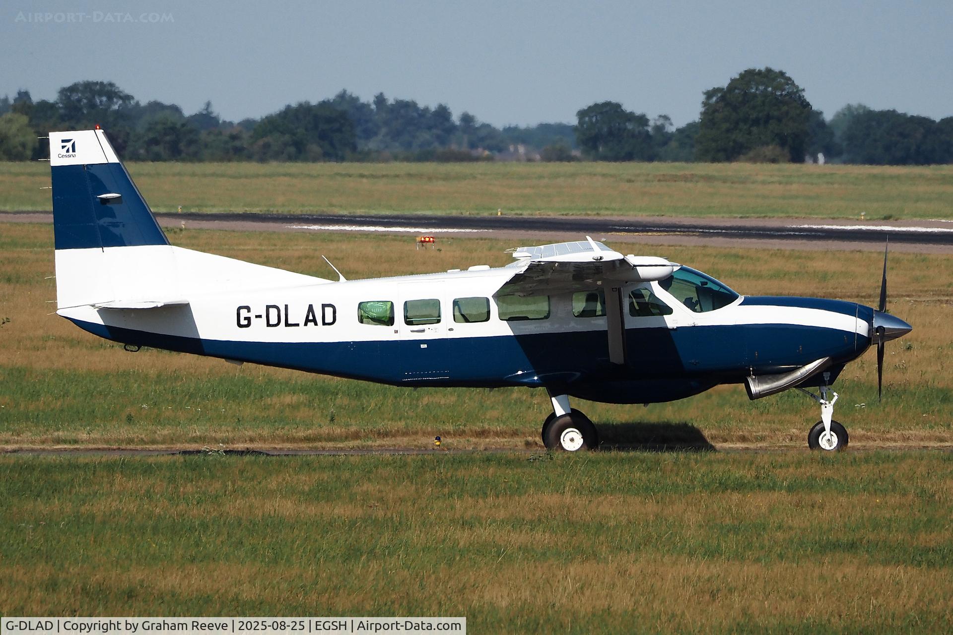 G-DLAD, 2011 Cessna 208B Grand Caravan C/N 20800533, Departing from Norwich.