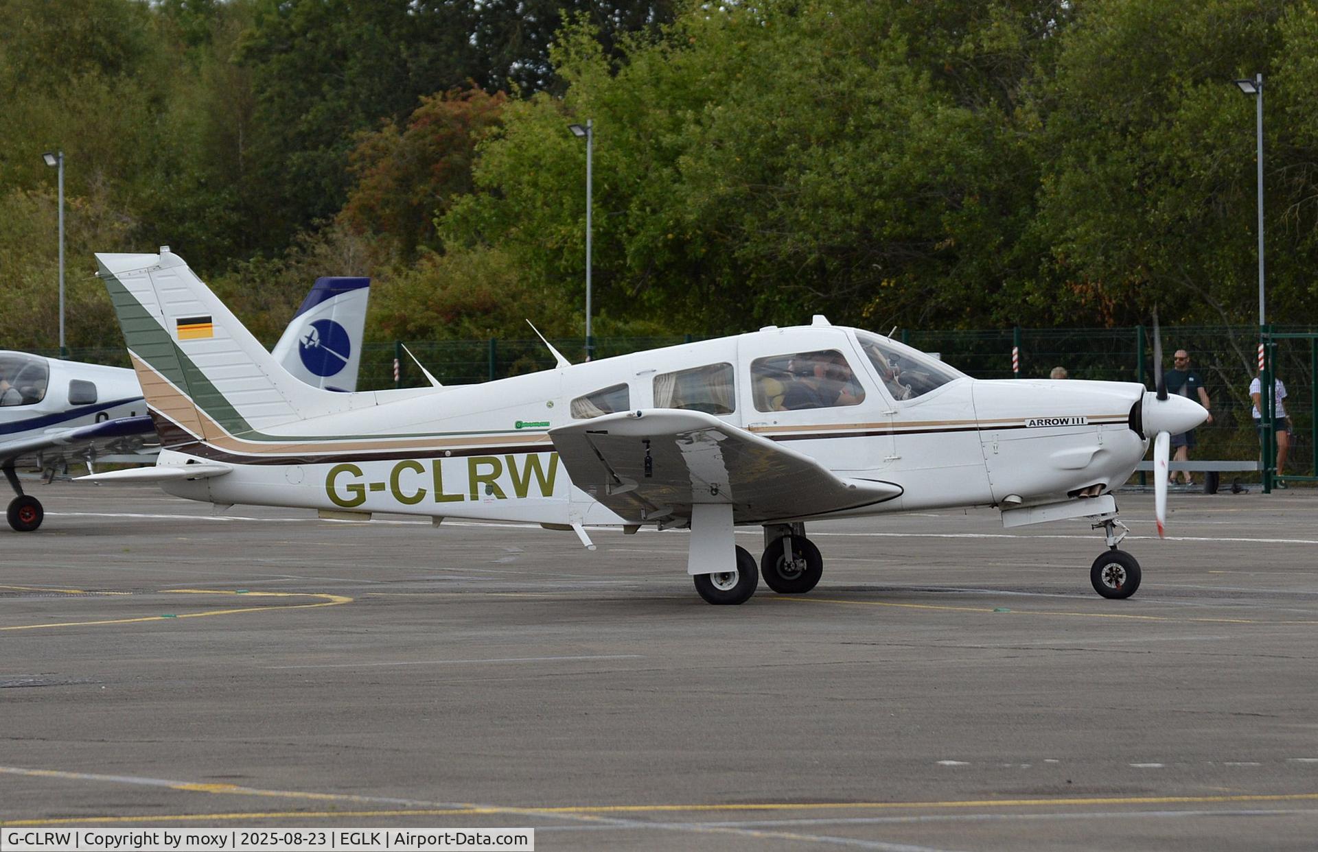 G-CLRW, 1978 Piper PA-28R-201 Cherokee Arrow III C/N 28R-7837199, PA-28R-201 Cherokee Arrow III at Blackbushe. Ex D-EAWW