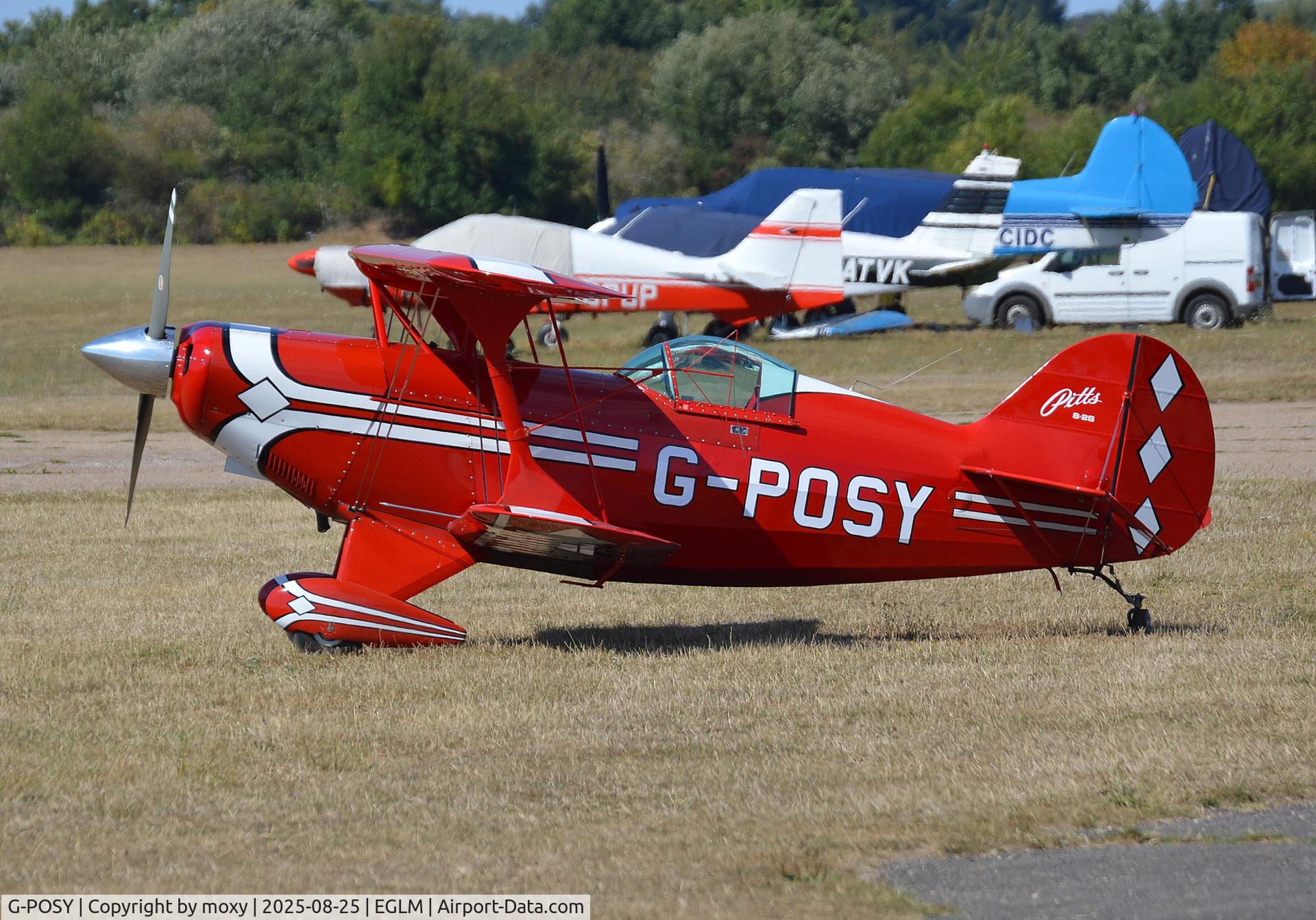 G-POSY, 1992 Aviat Aircraft Inc Pitts S-2S C/N 3018, Pitts S-2S at White Waltham. Ex F-HSZS