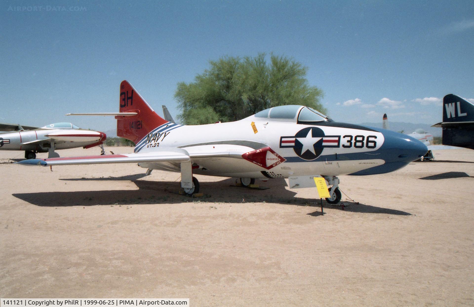 141121, Grumman TAF-9J Cougar C/N 368C, 141121 Grumman F9-J Cougar USN Pima 25.06.99