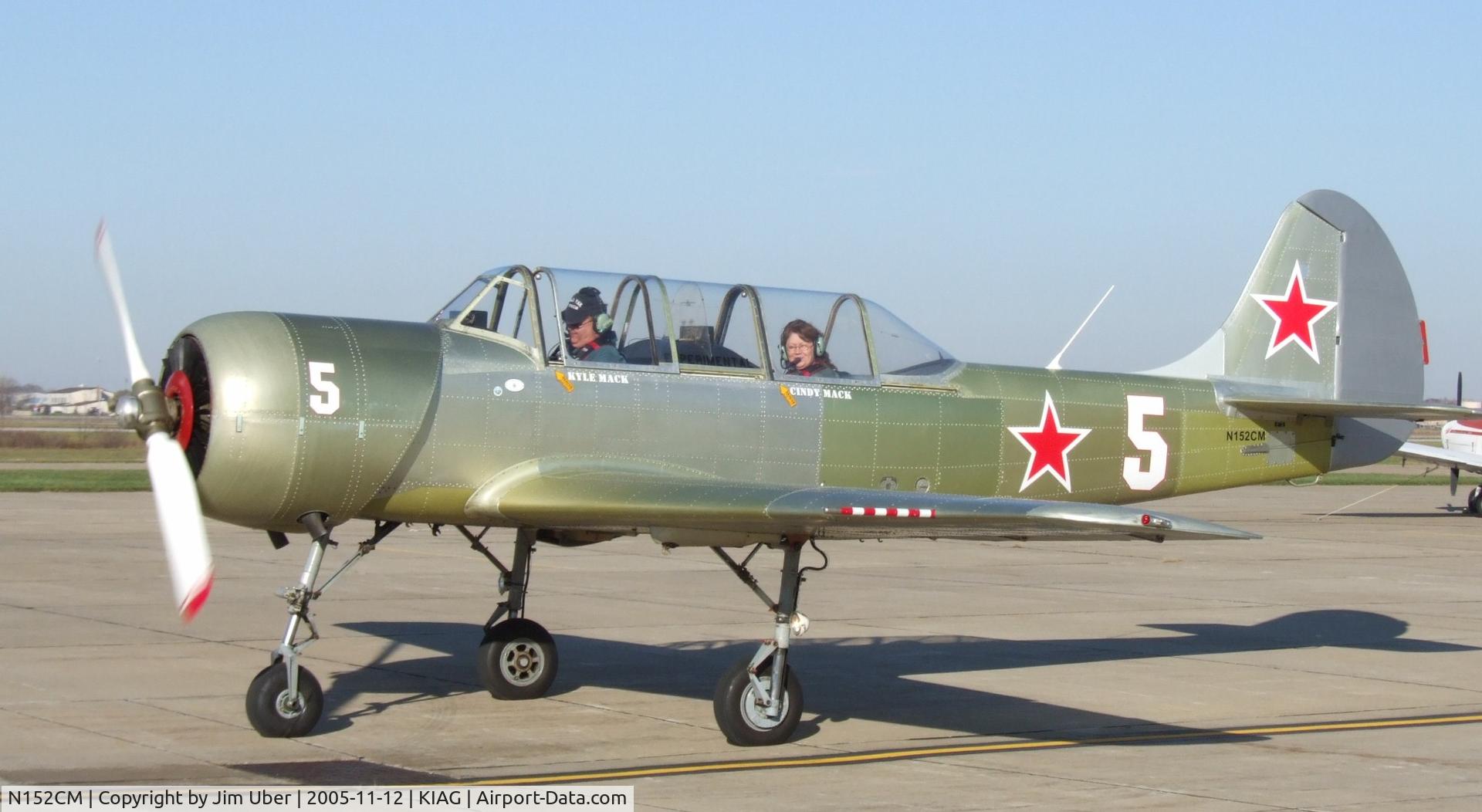 N152CM, 1986 Yakovlev Yak-52 C/N 866715, YAK 52 N152CM on ramp at IAG