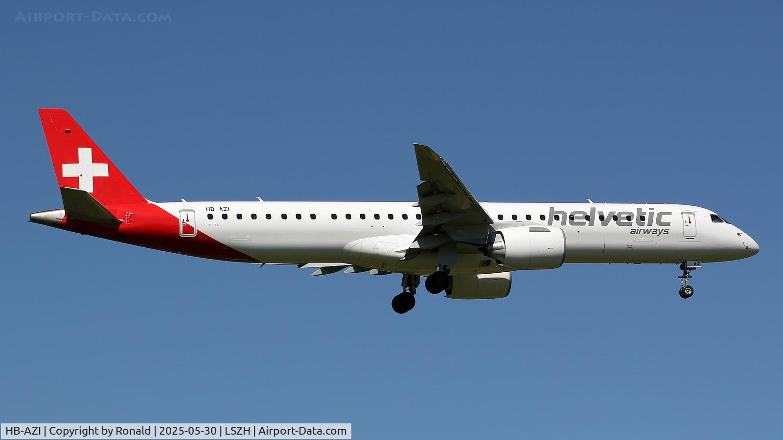 HB-AZI, 2021 Embraer E195-E2 (ERJ-190-400STD) C/N 19020055, at zrh