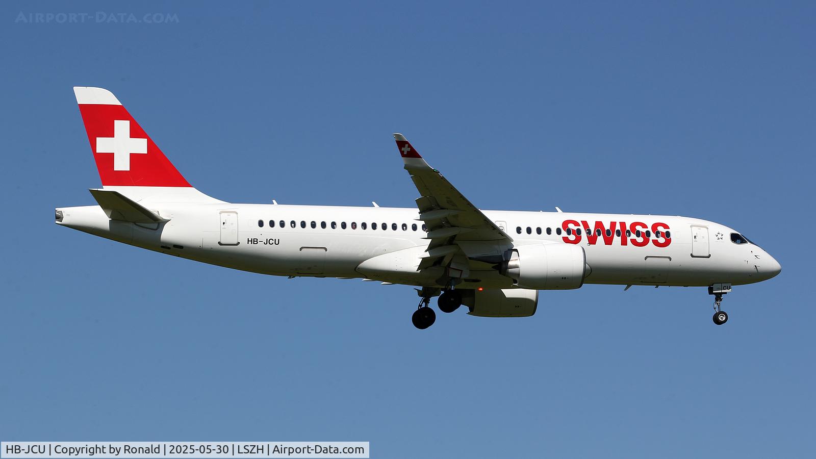 HB-JCU, 2021 Airbus A220-300 C/N 55110, at zrh