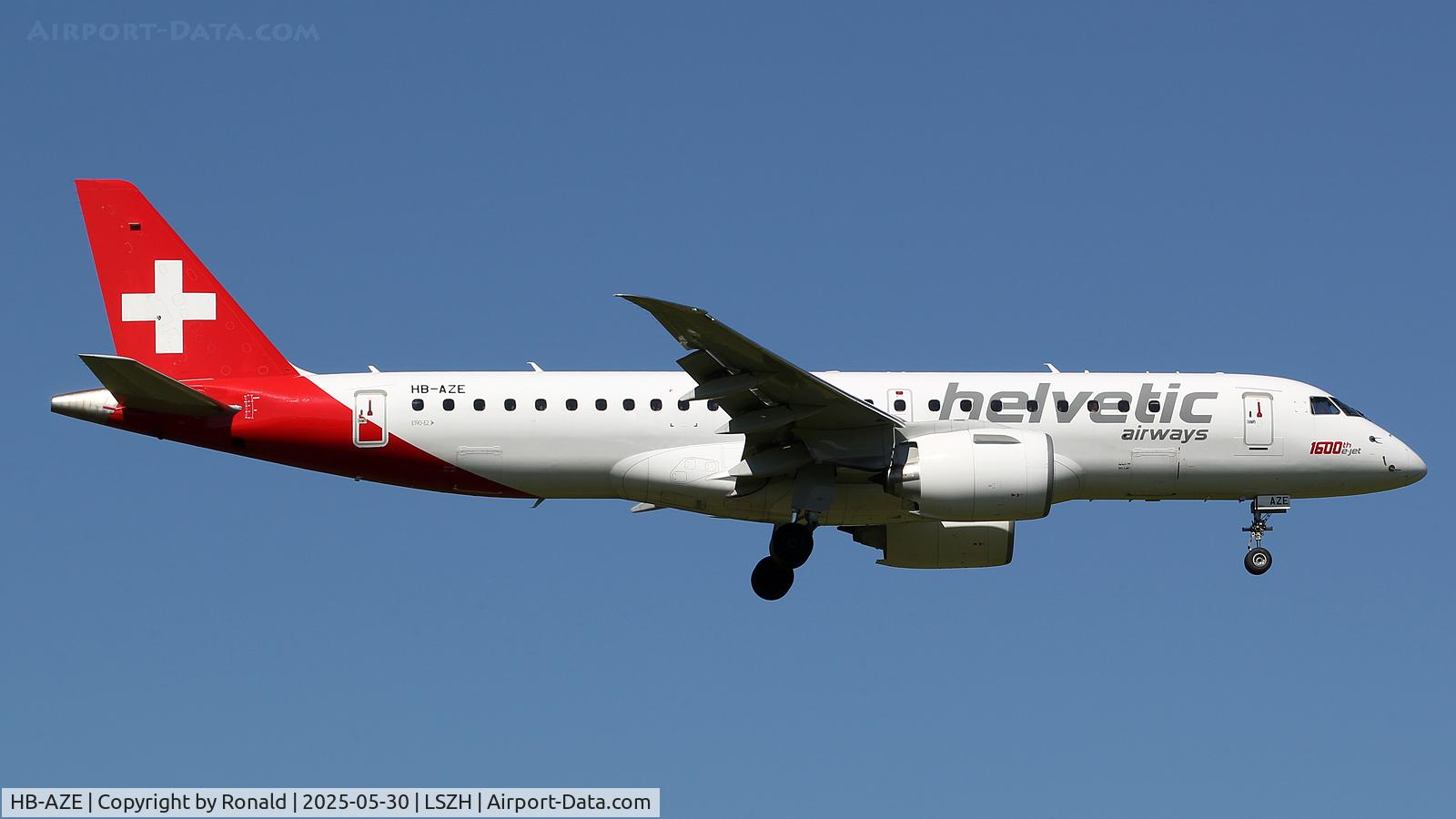 HB-AZE, 2020 Embraer 190-E2 (ERJ-190-300) C/N 19020038, at zrh