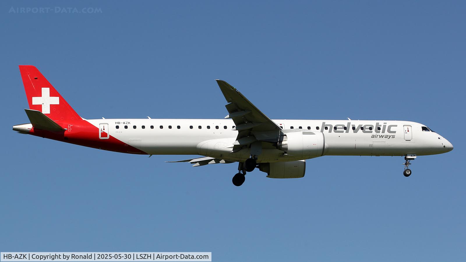 HB-AZK, 2021 Embraer E195-E2 (ERJ-190-400STD) C/N 19020058, at zrh