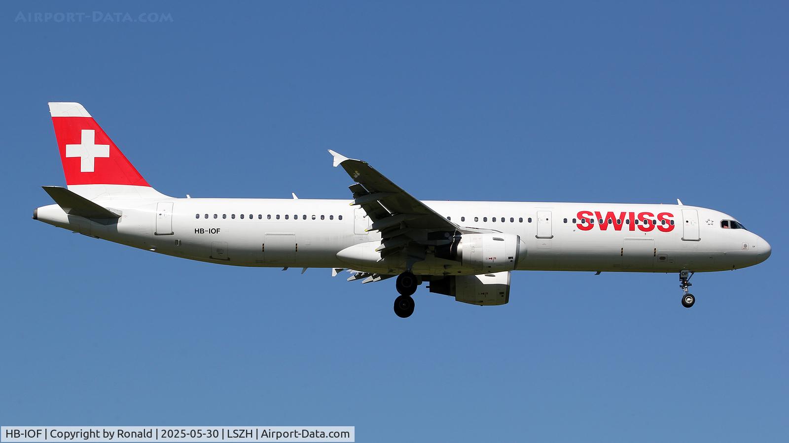 HB-IOF, 1995 Airbus A321-111 C/N 541, at zrh