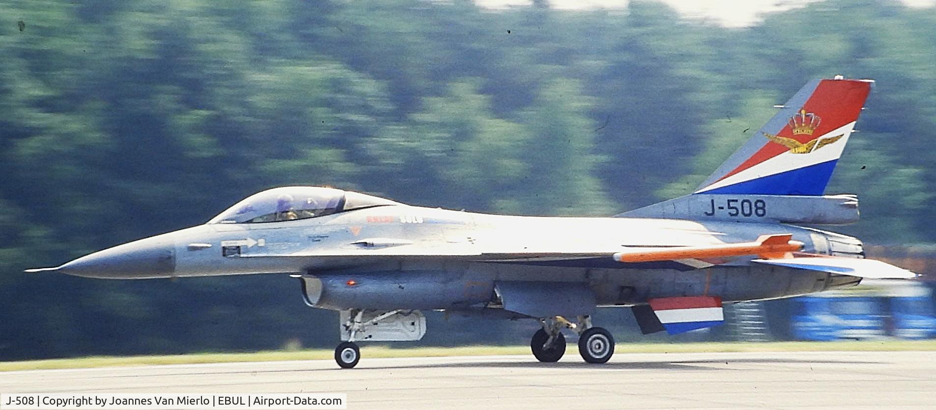 J-508, 1987 Fokker F-16A Fighting Falcon C/N 6D-147, Ursel air show