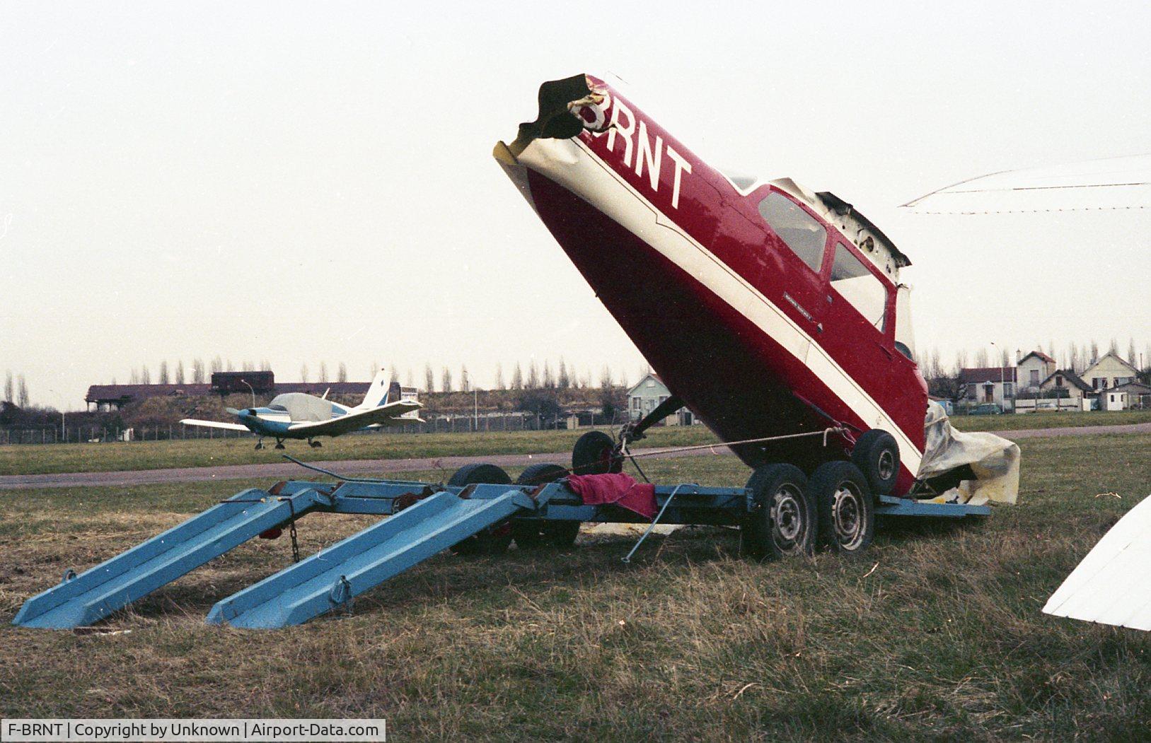 F-BRNT, Reims FR172F C/N 0103, Sad end for such a fine plane, date and location unknown.