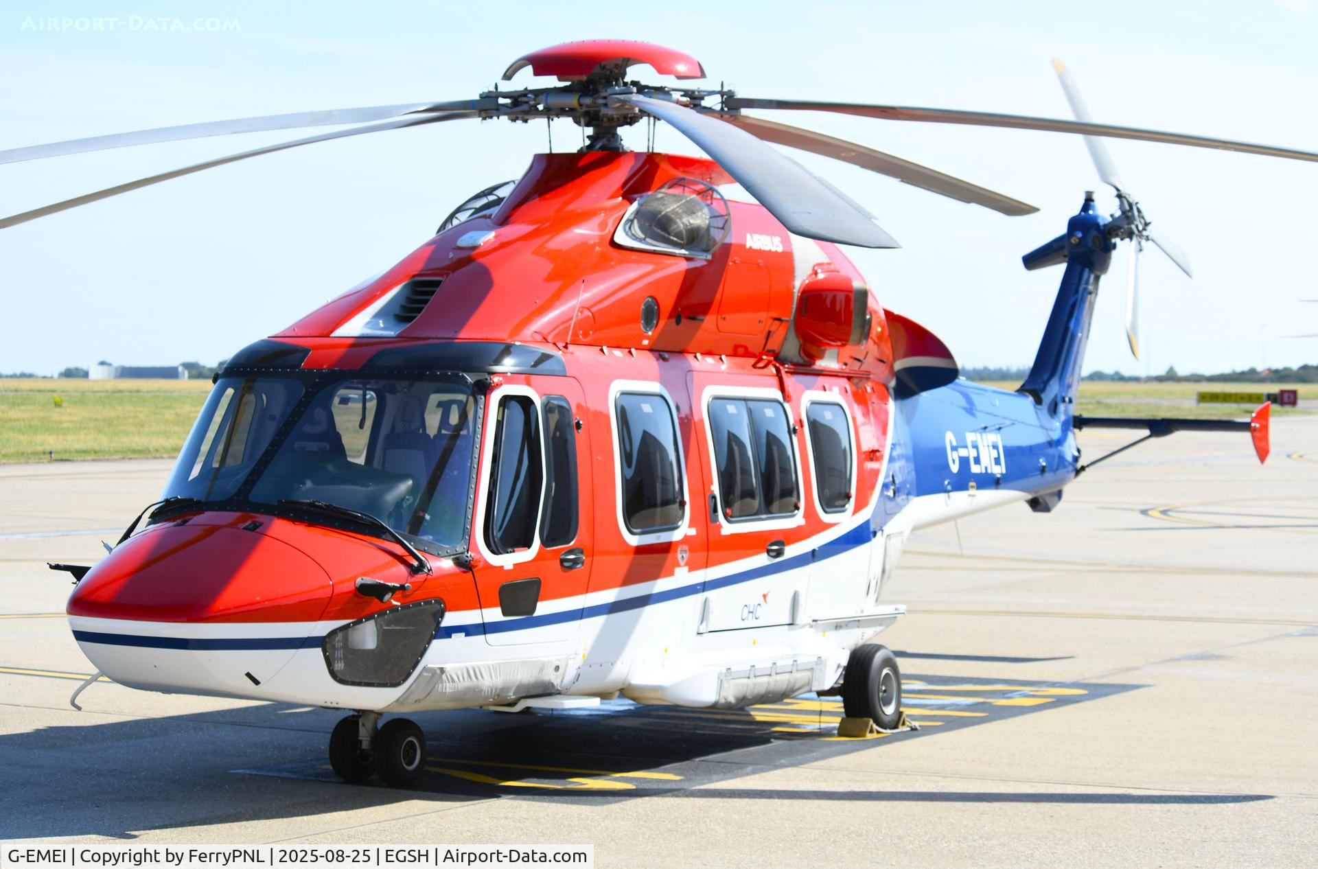 G-EMEI, 2020 Airbus Helicopters EC 175B C/N 5038, EC-175B of CHC parked at its hangar