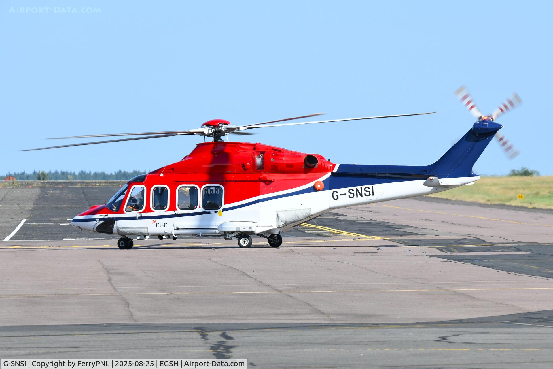 G-SNSI, 2013 AgustaWestland AW-139 C/N 31479, CHC AW139 taxying to the off-shore terminal