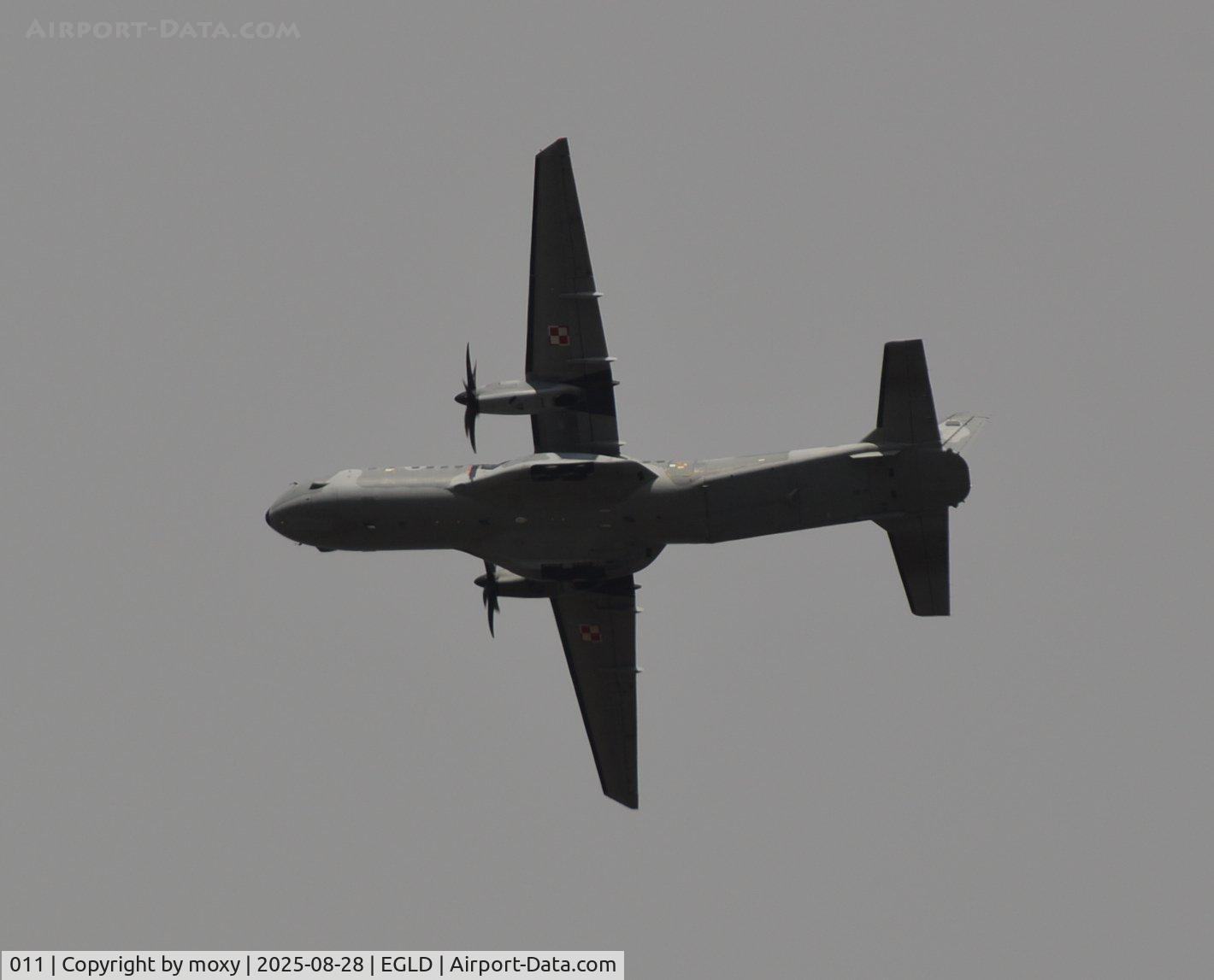 011, 2003 CASA C-295M C/N S-009, Polish Air Force CASA C-295M flying over Denham having departed Northolt, EGWU for Deblin, EPDE.  