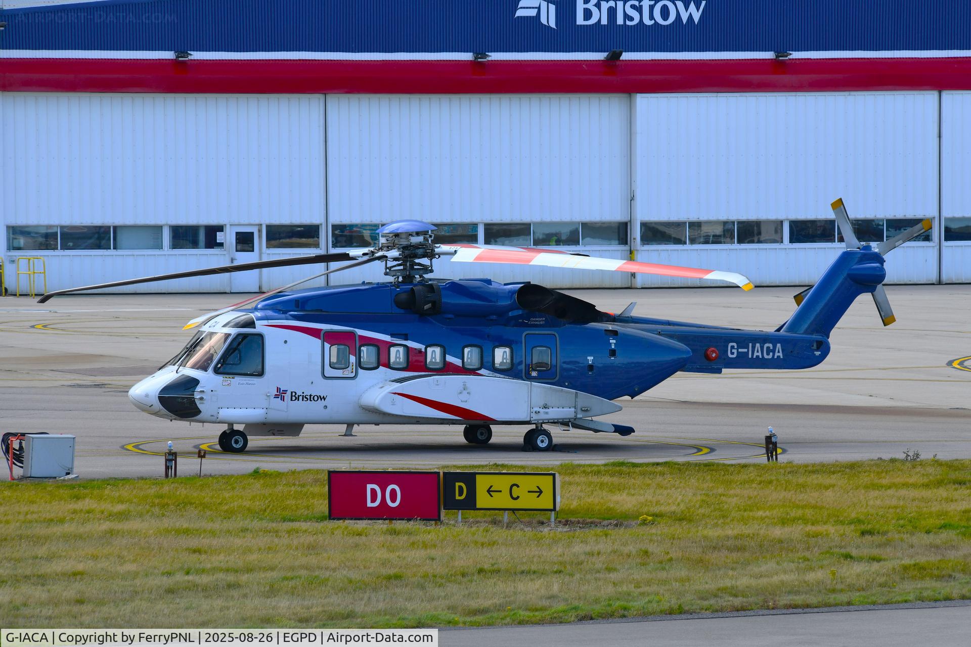 G-IACA, 2007 Sikorsky S-92A C/N 920050, Bristow S92 in front of their hangars