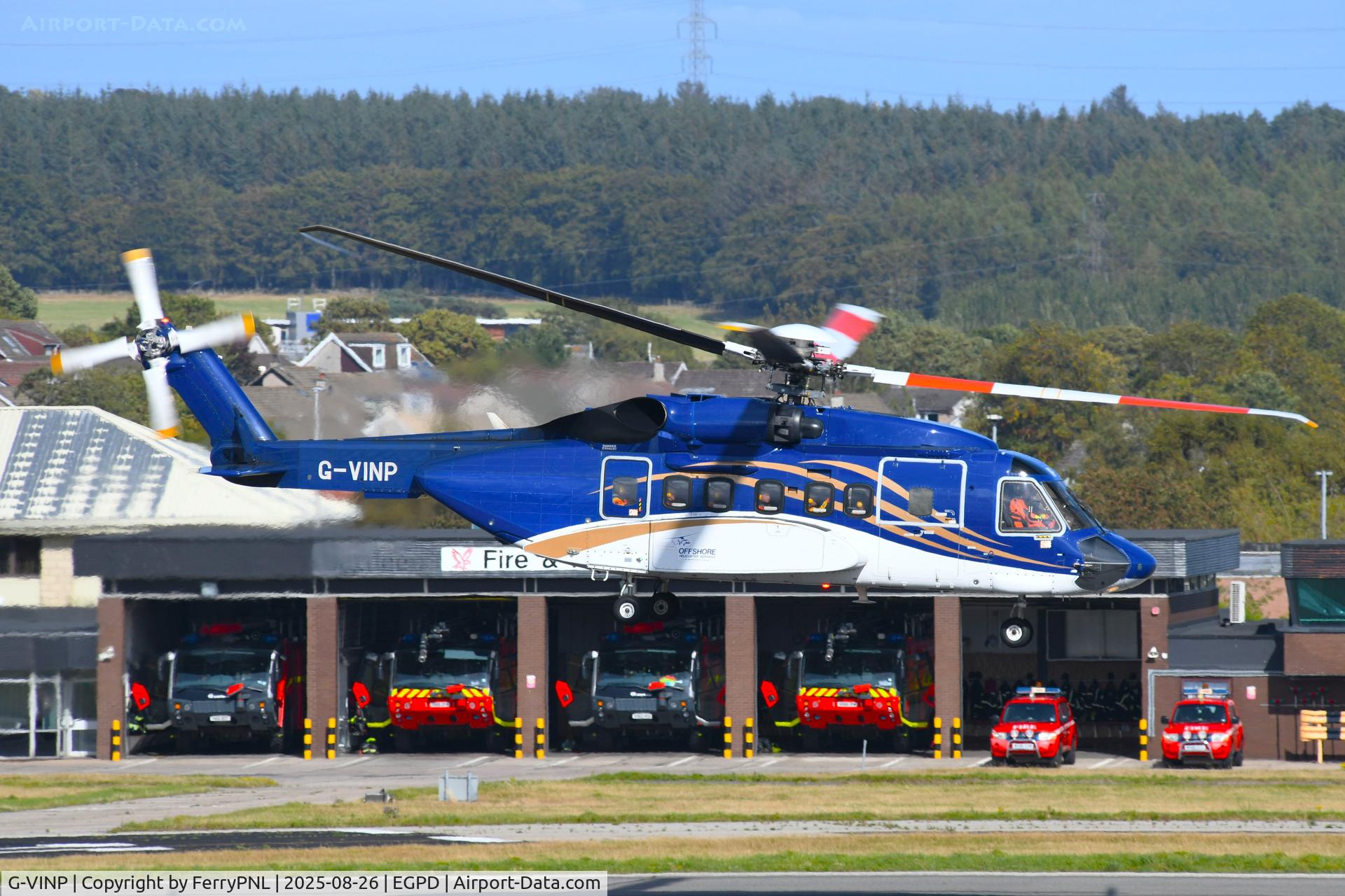 G-VINP, 2012 Sikorsky S-92A C/N 920182, Offshore Helicopter (OHS) S92 departing ABZ