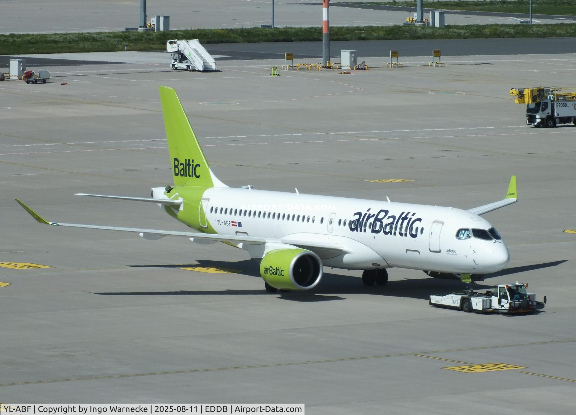YL-ABF, 2021 Airbus A220-300 C/N 55133, Airbus A220-300 of airBaltic at Berlin-Brandenburg airport