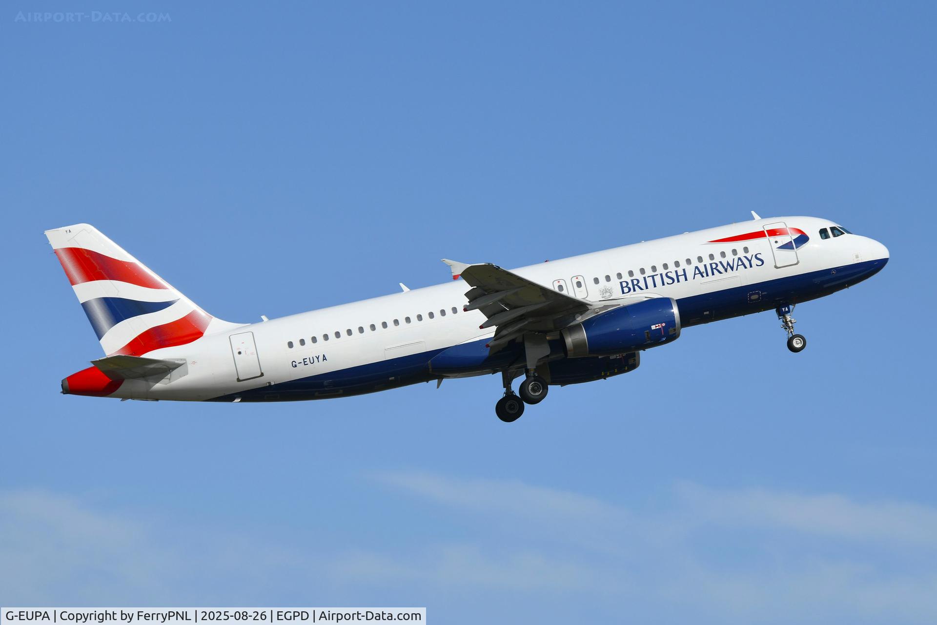 G-EUPA, 1999 Airbus A319-131 C/N 1082, Departure of the LHR shuttle