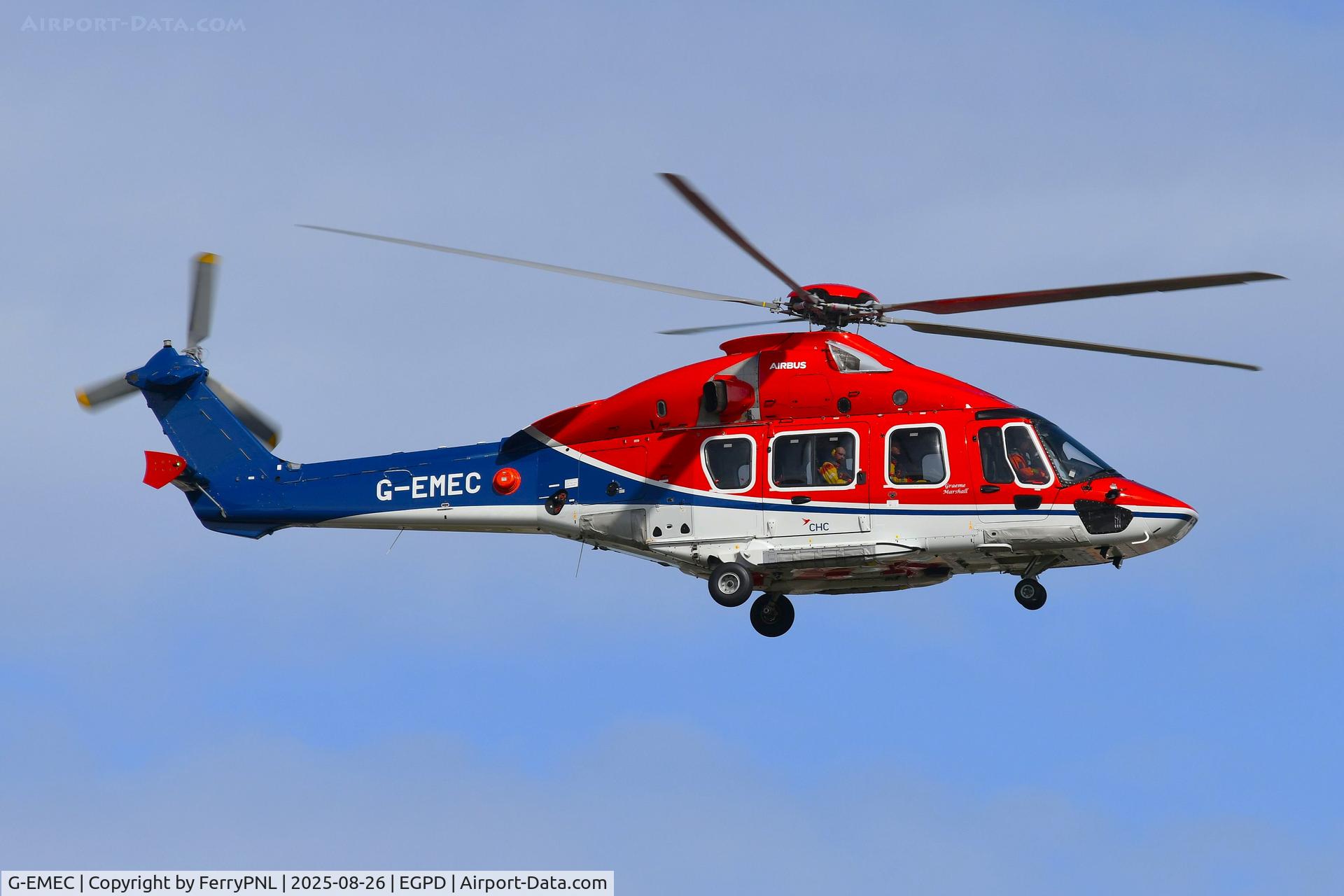 G-EMEC, 2018 Airbus Helicopters EC-175B C/N 5031, CHC EC-175 departing
