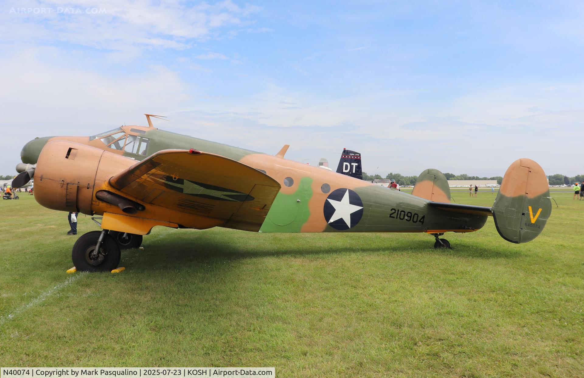 N40074, 1954 Beech C-45H Expeditor C/N AF-834, Beech C-45H