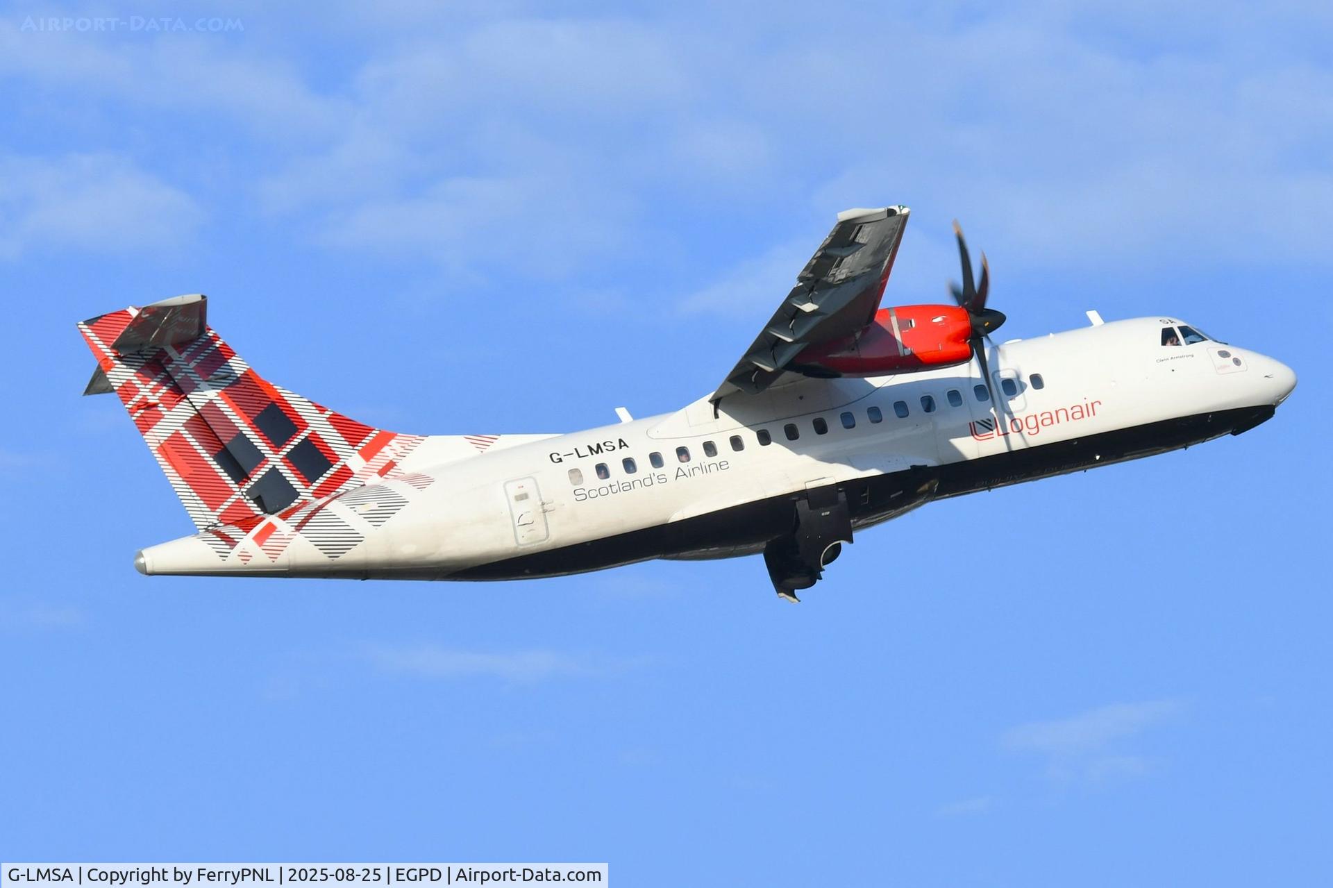 G-LMSA, 2016 ATR 42-600 C/N 1213, Loganair ATR42 departing for Sumburgh