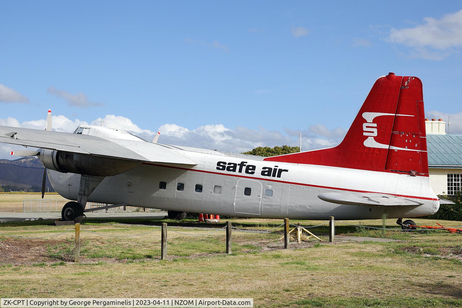ZK-CPT, 1953 Bristol 170 Freighter Mk.31E C/N 13126, Static display at Blenheim, NZ.