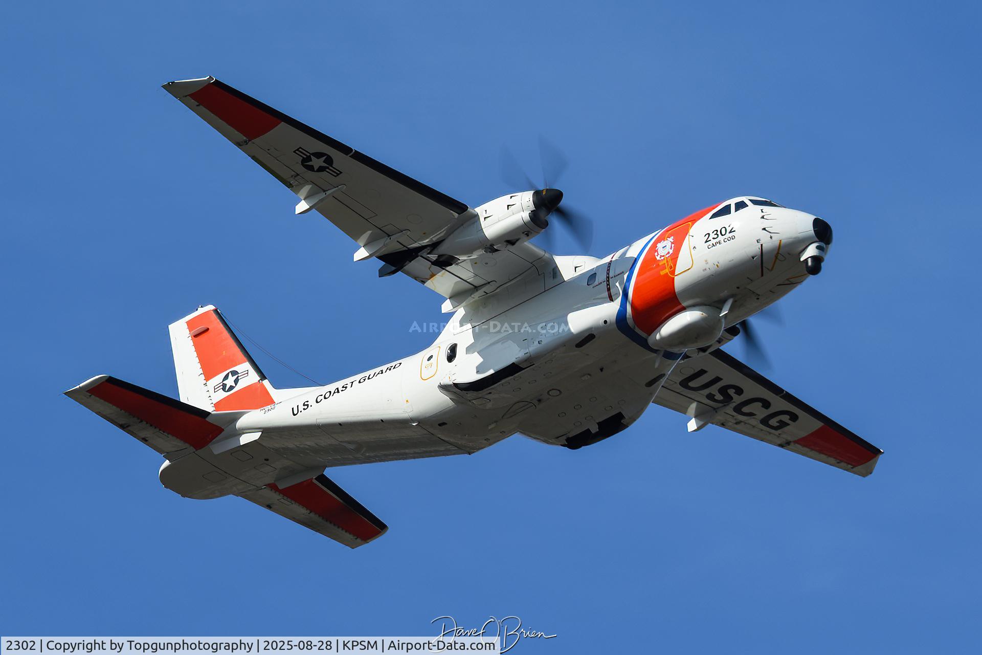 2302, Airtech HC-144A Ocean Sentry (CN-235M-300) C/N C168, USCG Ocean Sentry departs for home at Cape Cod