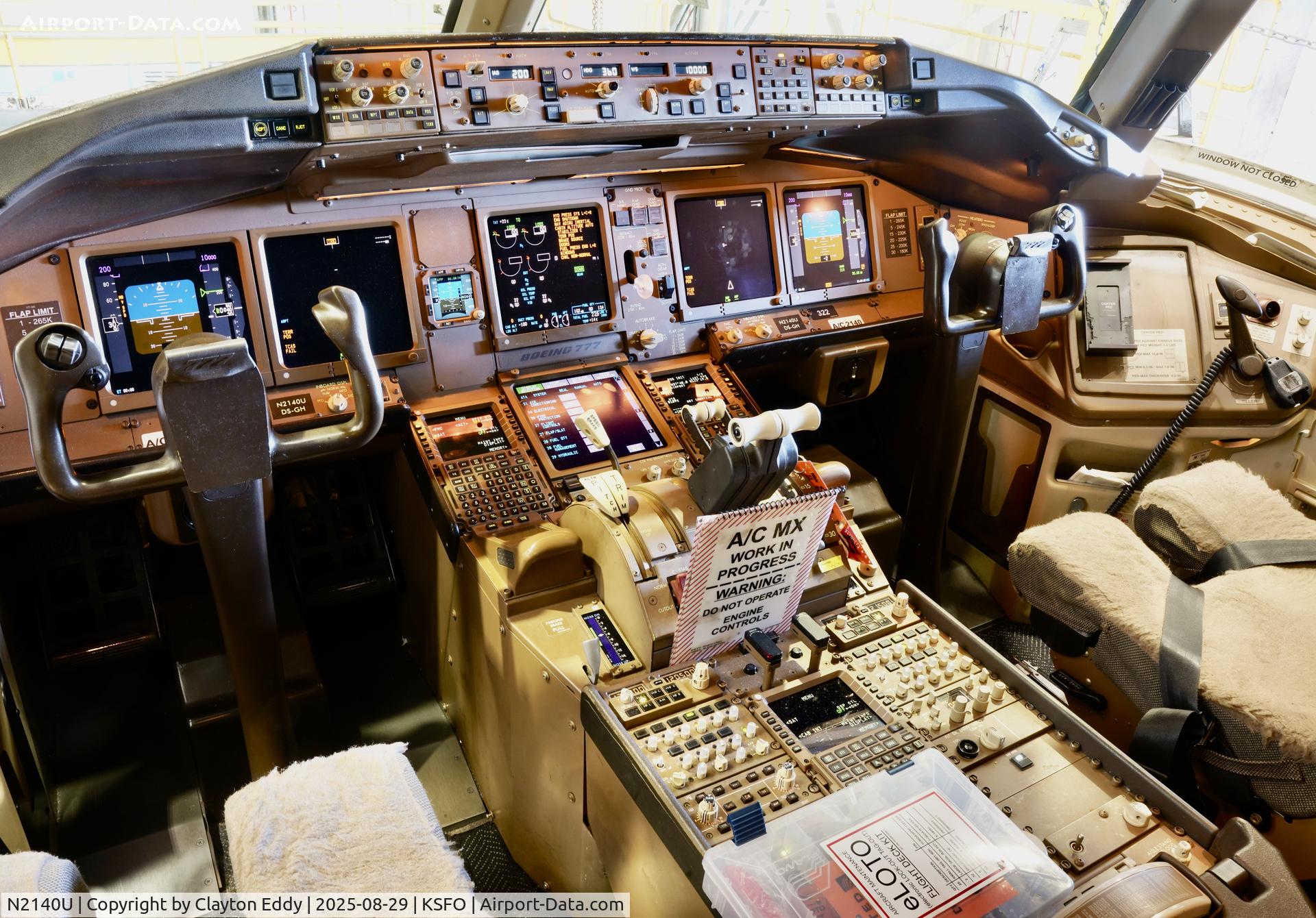 N2140U, 2017 Boeing 777-300/ER C/N 62651, SfO 2025