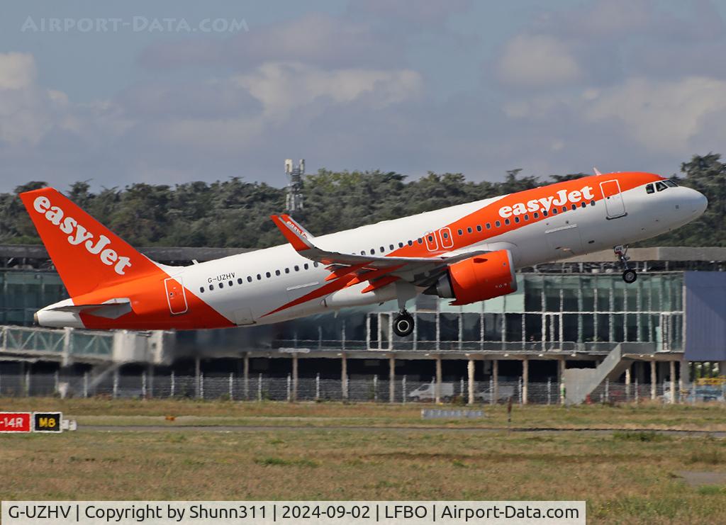 G-UZHV, 2019 Airbus A320-251N C/N 8722, Taking off from rwy 32L