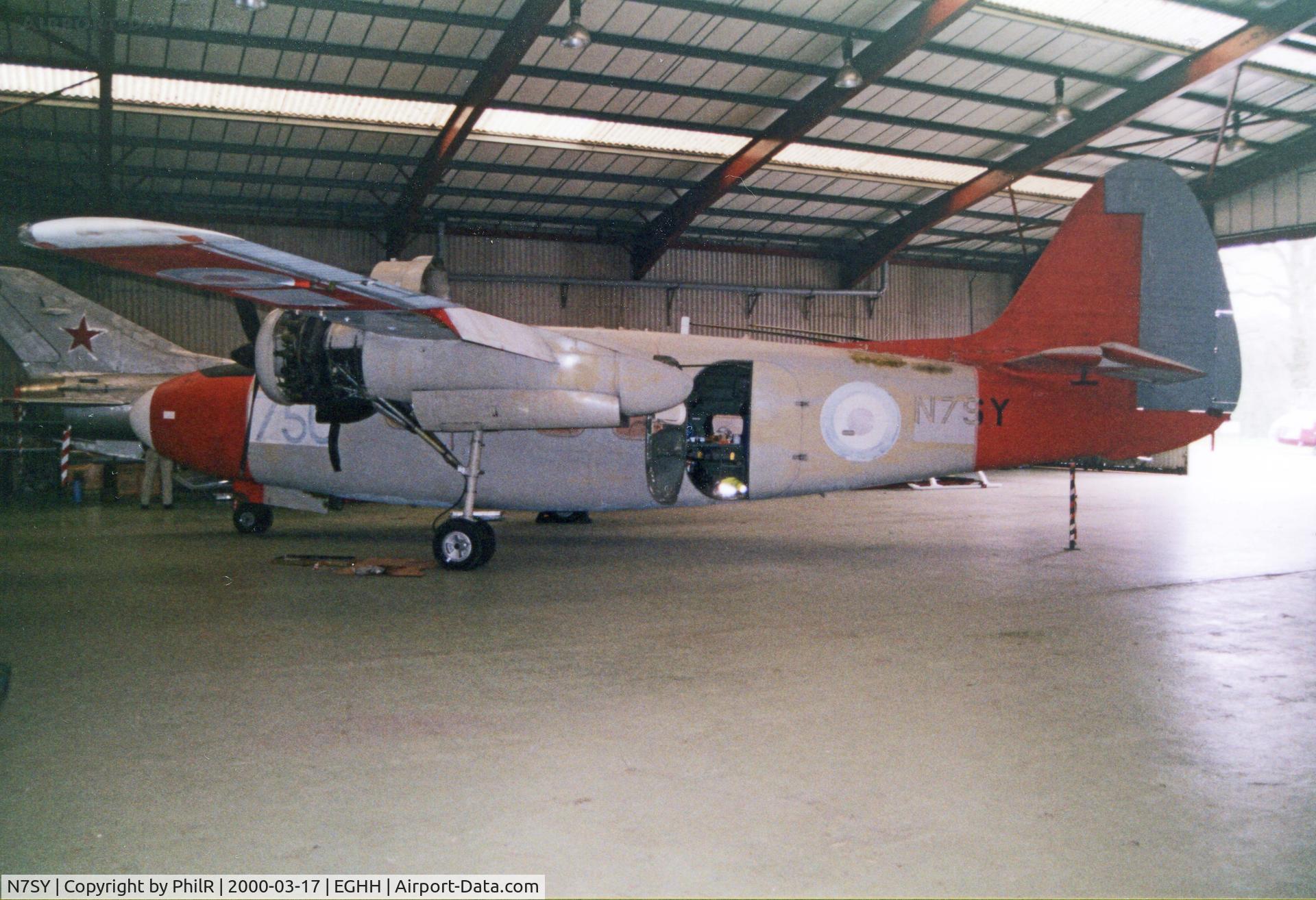 N7SY, 1953 Percival P-57 Sea Prince T1 C/N P57/71, N7SY Hunting Sea Prince T1 Jet Heritage Museum BOH 17.03.00(3)